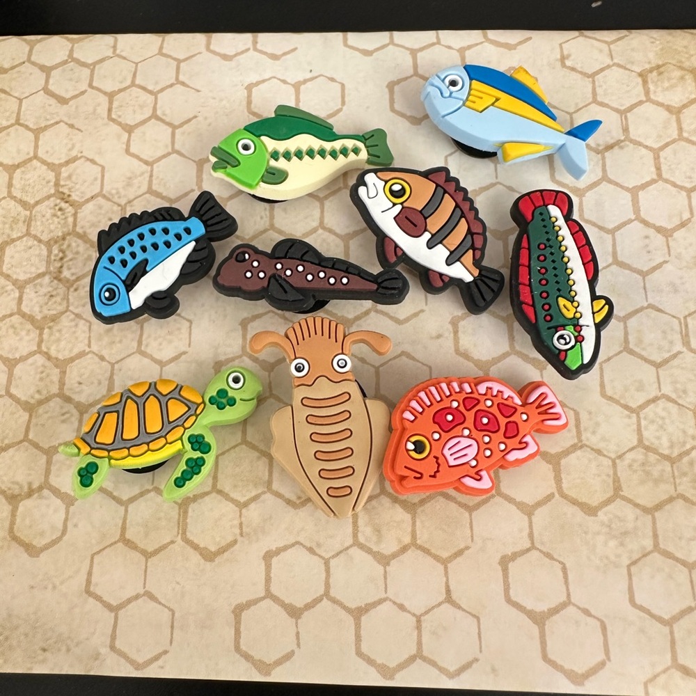 9 Pack Jibbitz Charms Under The Sea